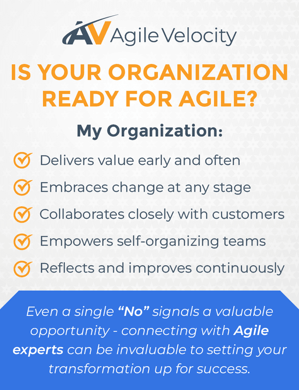 Get ready for Agile: Embrace change, value delivery, and continuous improvement in your organization.